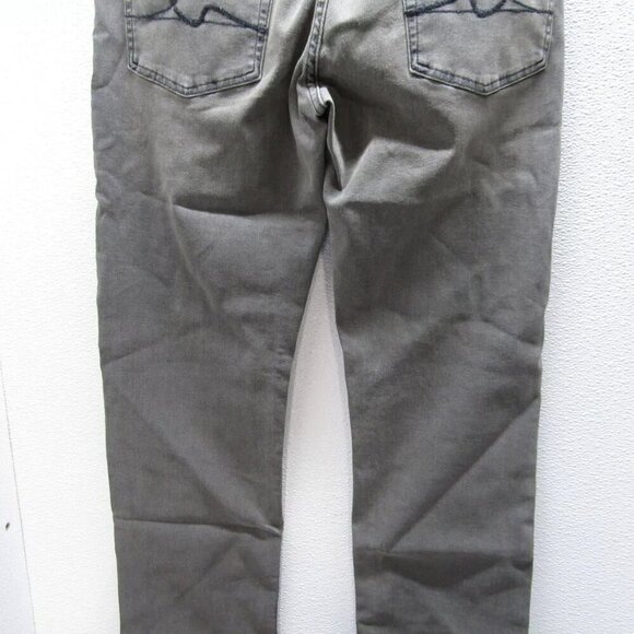 NEW 7 FOR ALL MANKIND Mens Slimmy Straight Leg Jeans Size 31 x 32 Grey - Picture 11 of 12